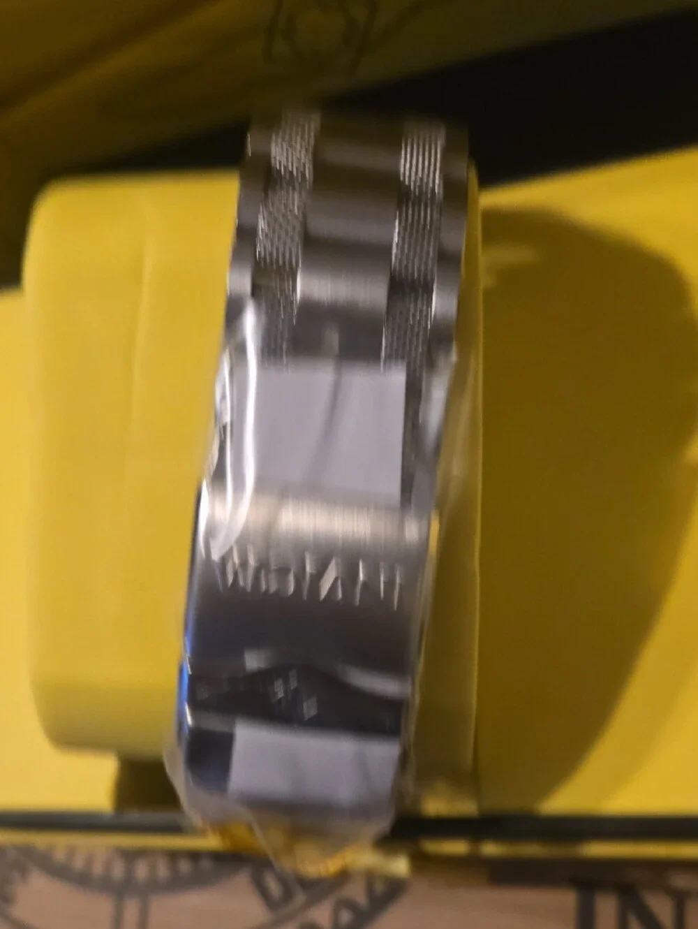 Invicta Coalition Night Hawk Silver Stainless Steel Watch with Light Blue Dial